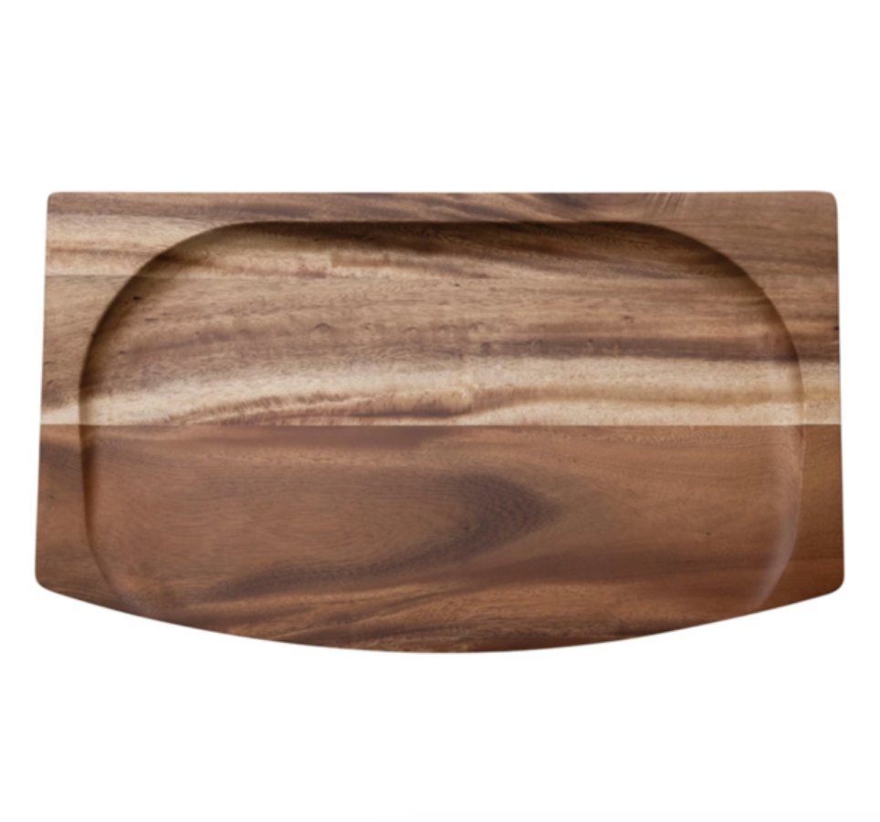 Suar Wood Slanted Charcuterie / Cutting Board in Natural - HER Home Design Boutique